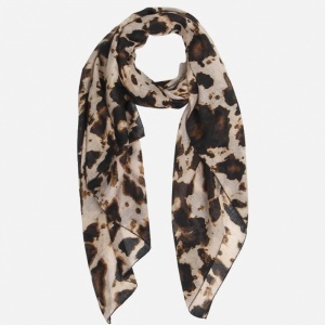 Ink Blot - Warm Neutral Scarf